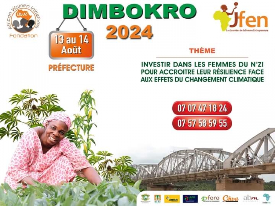 Côte d’Ivoire/Autonomisation économique : la ville de Dimbokro accueille l’édition 2024 des Journées de la Femme Entrepreneure