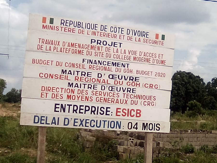 Oumé/ Route, école , Koné Adama visite les chantiers du président Ouattara