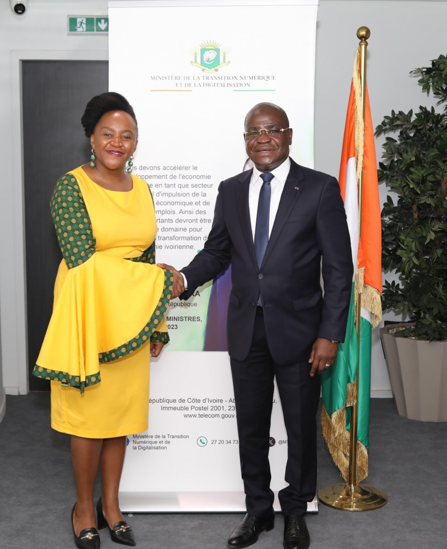 La CEO de MTN Côte d&#039;Ivoire en audience avec le ministre de la Transition Numérique