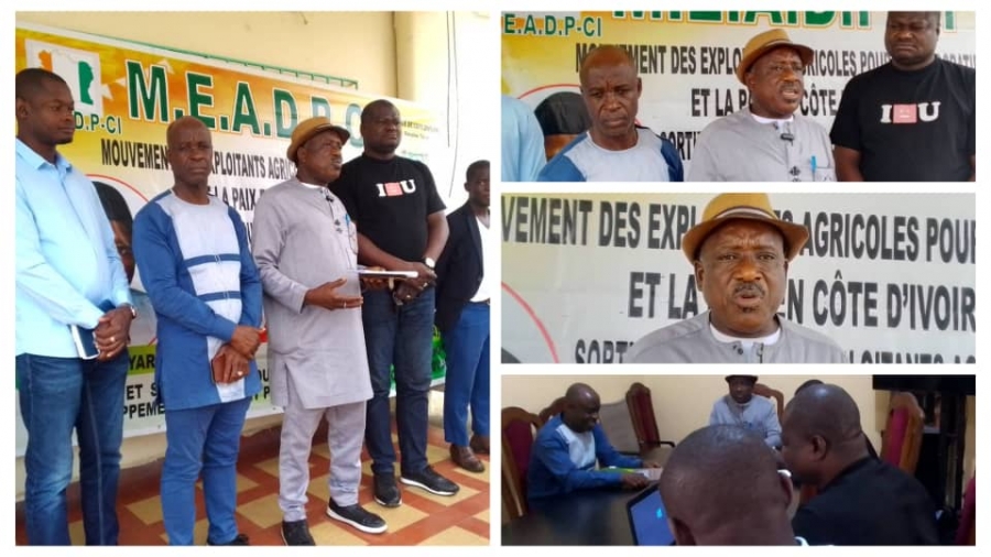 Côte d’Ivoire : le mouvement des exploitants agricoles annonce une caravane de la paix à travers le pays