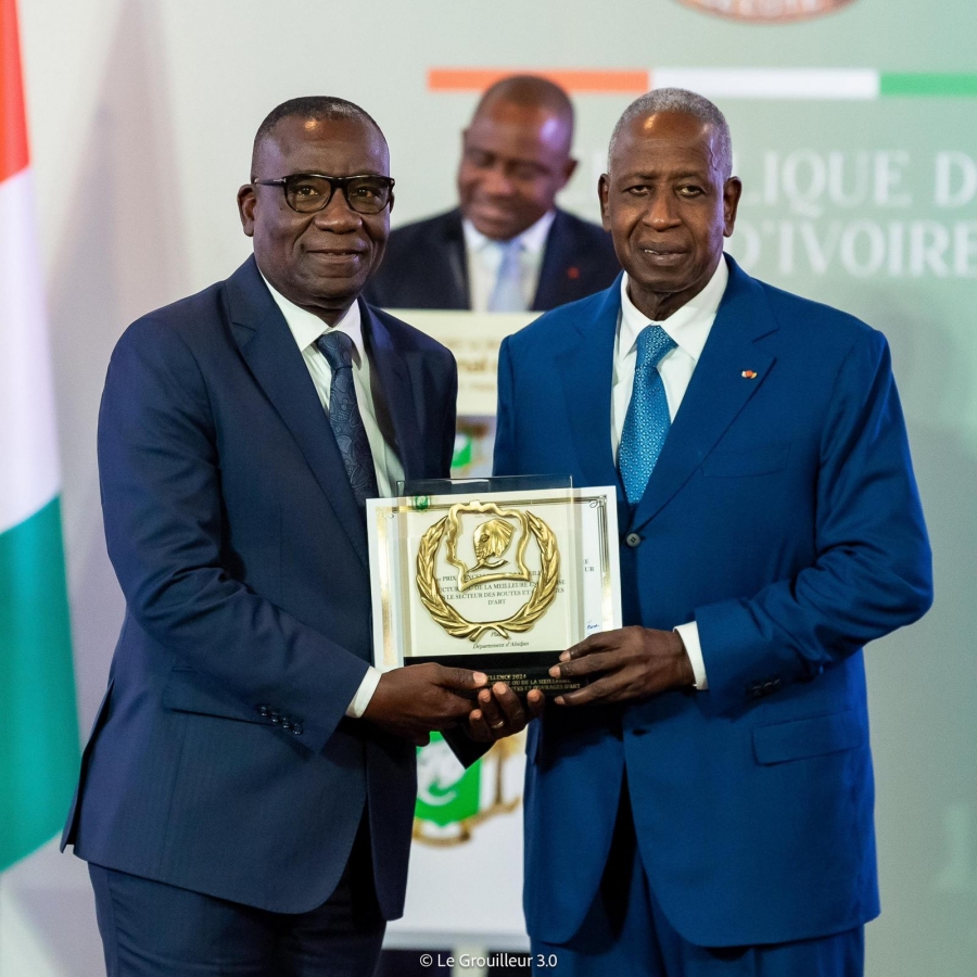 Côte d’Ivoire/Prix d’excellence 2024 : PortéO, lauréat du prix de la meilleure entreprise du secteur des routes