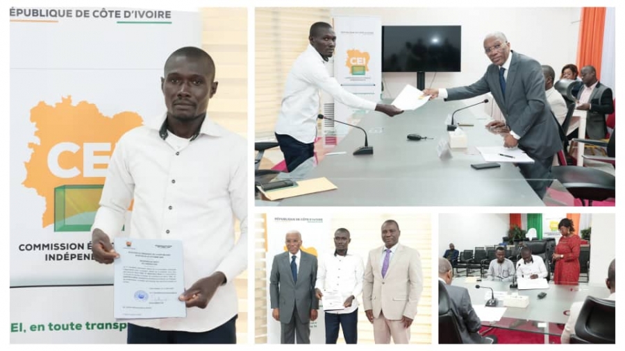 Côte d’Ivoire-Présidentielle 2025 : le candidat indépendnat Adoh Brou René dépose un dossier de candidature incomplet à la CEI
