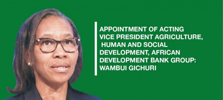 BAD/ Wambui Gichuri,Vice-présidente par intérim, Agriculture, développement humain et social