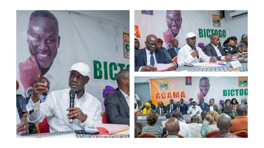 Côte d’Ivoire-Présidentielle 2025 : Adama Bictogo présente l’équipe de campagne locale du candidat du RHDP à Yopougon