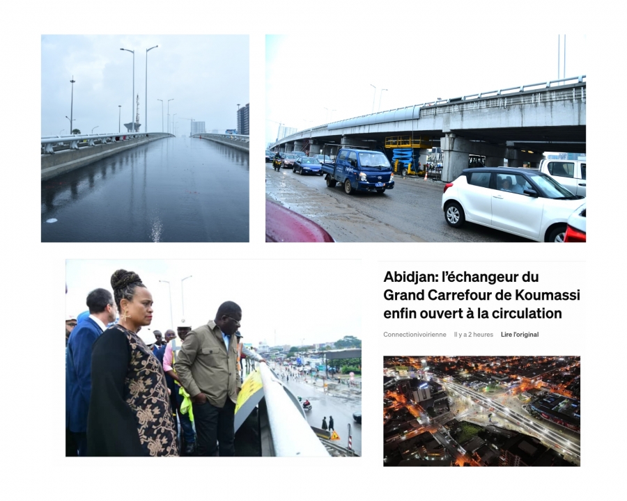 Côte d&#039;Ivoire : ouverture effective du pont du grand carrefour de Koumassi à la circulation