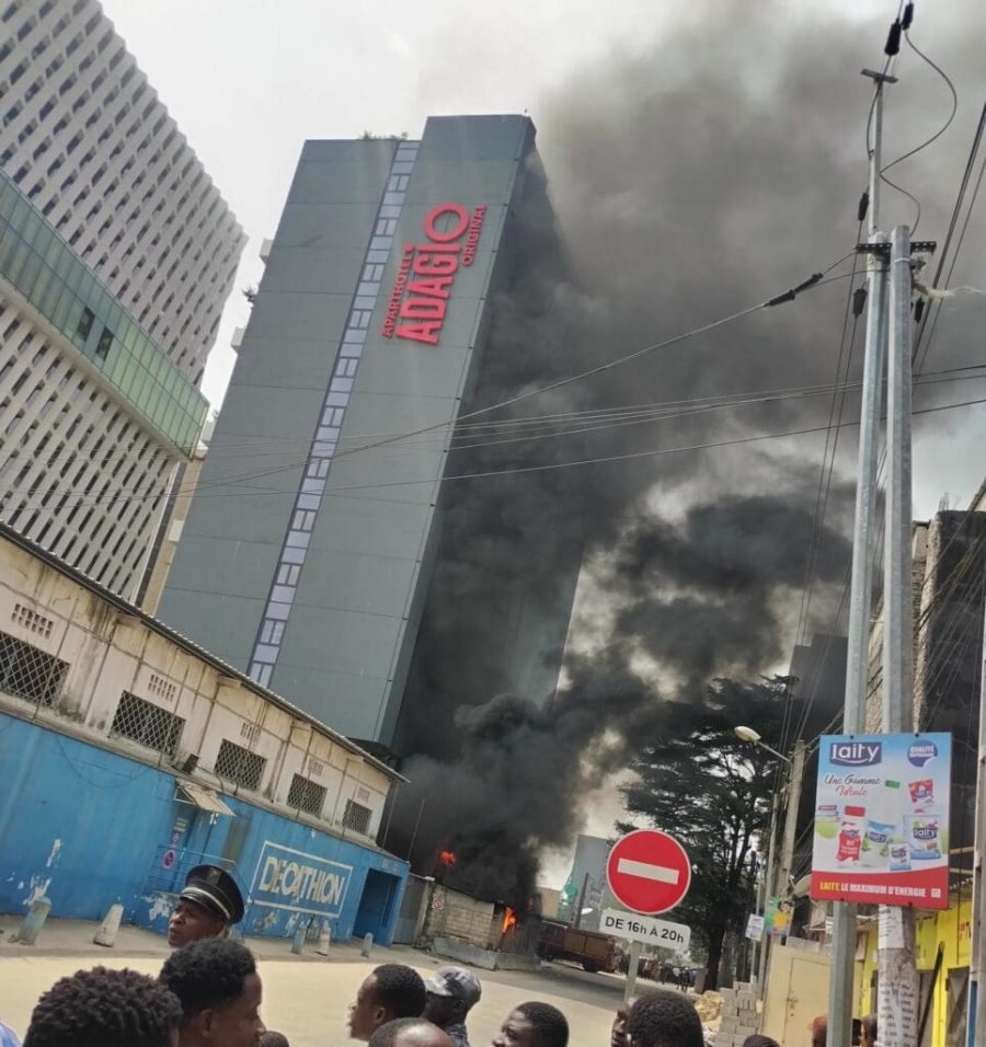 Côte d&#039;Ivoire: un incendie se déclare à l’Apart hôtel Adagio à Abidjan