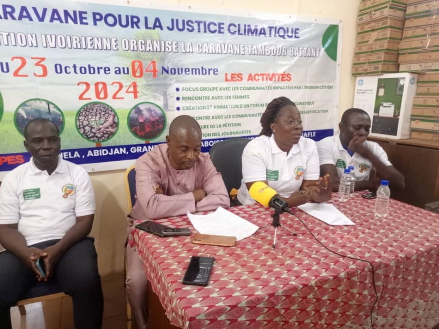 Côte d’Ivoire/Caravane pour la justice climatique: la coalition ivoirienne plaide pour l’engagement des médias ivoiriens