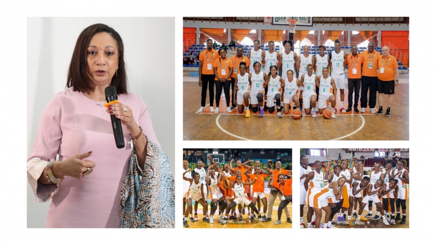 Afrobasket féminin 2025 : Françoise Remarck apporte le soutien du gouvernement aux Éléphantes, avant le top départ de la compétition