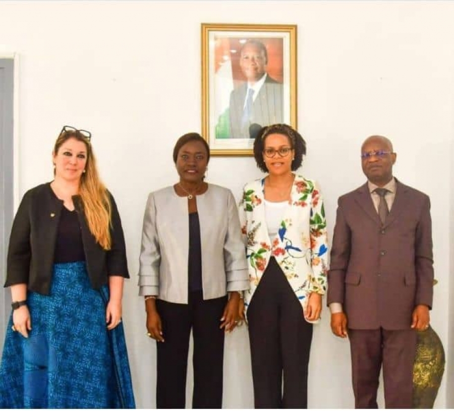 Côte d&#039;Ivoire/Forum Mondial sur l’Alimentation : Mariatou Koné échange avec Olivia Hantz, directrice-pays du PAM