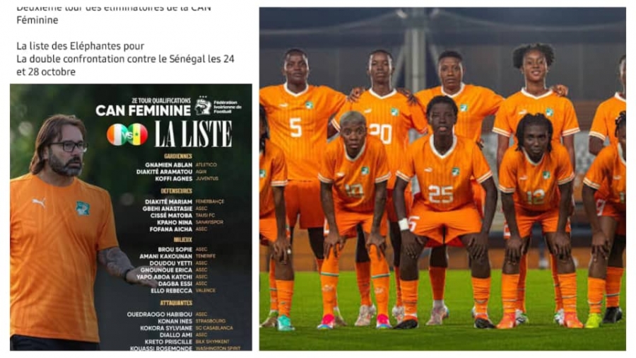 Côte d’Ivoire-Éliminatoires CAN Féminine Maroc 2026 : Reynald Pedros dévoile la liste des 23 éléphantes selectionnées contre les Sénégalaises