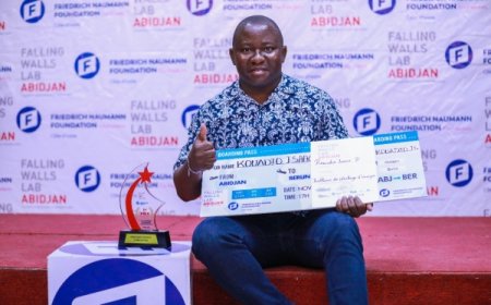 6ème édition Falling Walls Lab Abidjan : une batterie électrique, pour remédier aux défis persistants de stockage d'énergie, rafle le premier prix