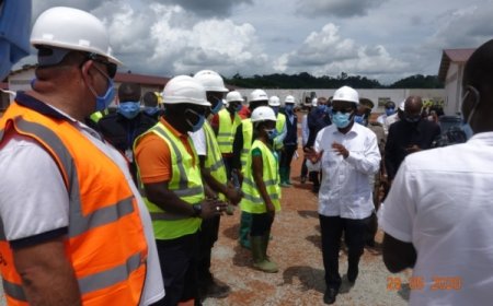 Côte d’Ivoire/Société:  Aka Aouélé satisfait de l’avancement des travaux de construction du CHR d’Aboisso