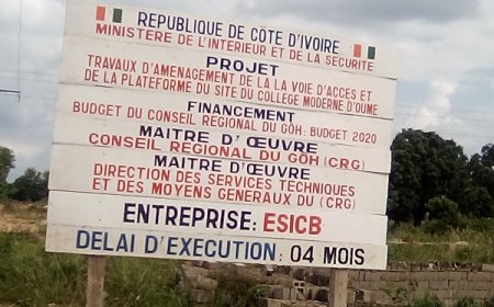 Oumé/ Route, école , Koné Adama visite les chantiers du président Ouattara