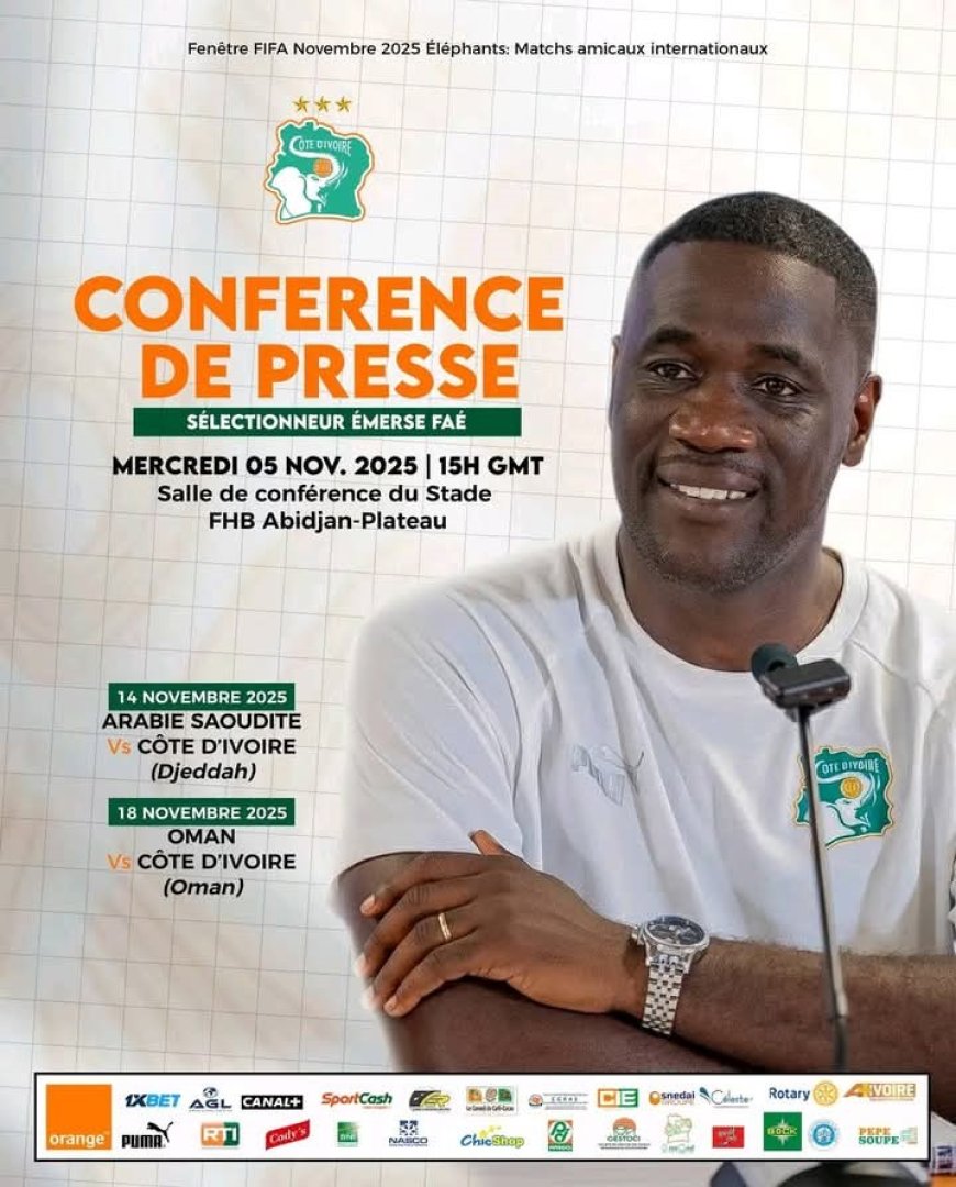 CAN-Maroc 2025 : Football: Emerse Faé en conférence de presse le 5 novembre