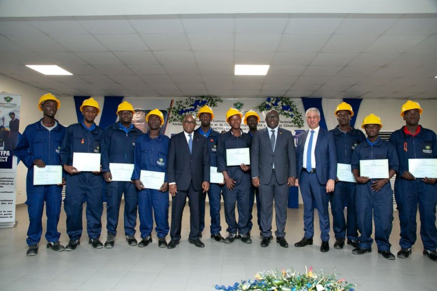 Côte d'Ivoire : 104 jeunes formés en froid et climatisation reçoivent leur certificat professionnel au centre Daikin