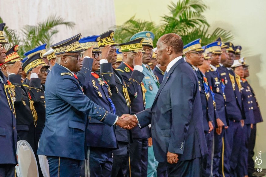 Vœux du Nouvel An : Alassane Ouattara appelle l’Armée à accompagner la dynamique de formation de citoyens respectueux des lois républicaines