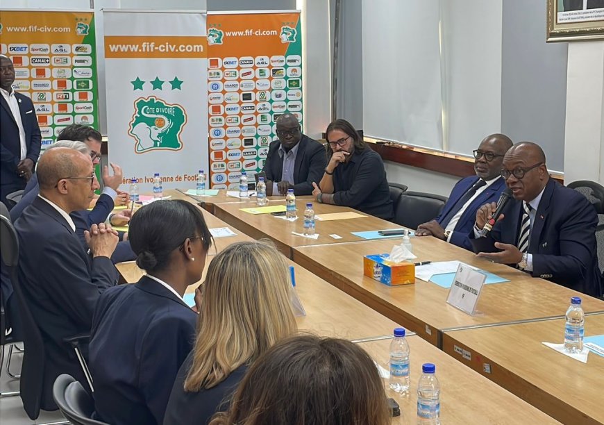 CCôte d’Ivoire : le président de la Fédération Française de Football, Philippe Diallo, en visite à la FIF