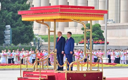 Xi Jinping préside une cérémonie de bienvenue pour Donald Trump