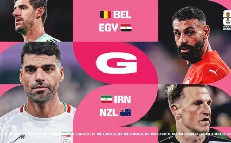 Coupe du Monde 2026 : Belgique, Egypte, Iran, Nouvelle-Zélande représentent le groupe G