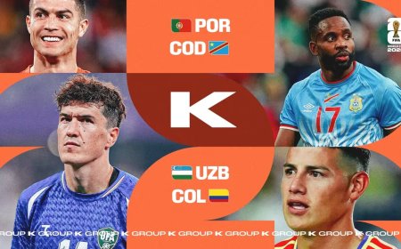 Coupe du Monde 2026 : présentation du Groupe K : Portugal, RDC , Colombie et Ouzbékistan