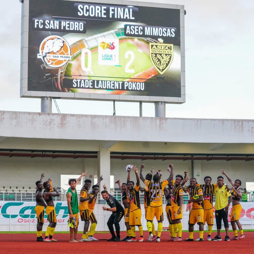 Ligue 1 ivoirienne-28e journée : l’ASEC déjà championne, l’AFAD et FC Mouna menacent San Pedro à la deuxième place