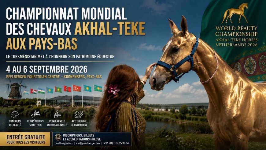 Les Pays-Bas accueillent le Championnat mondial des chevaux Akhal-Teke en septembre