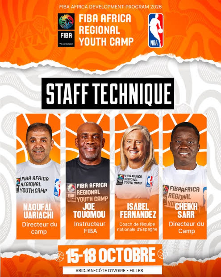 Basketball-FIBA Africa Regional Youth Camp 2026 : le staff technique du camp féminin dévoilé